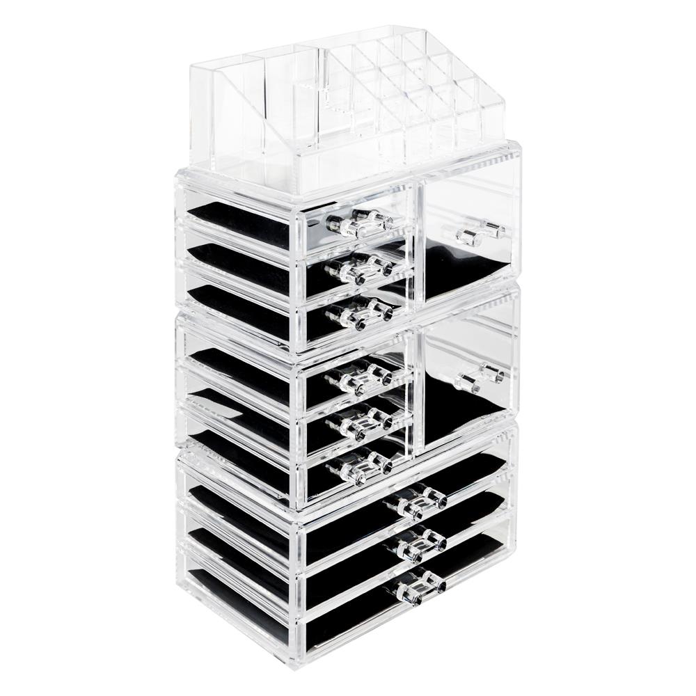 Pro Acrylic Makeup Cosmetic Case Box Jewelry Organizer Holder